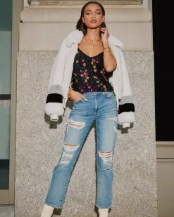 Ramy Brook Shop All Adriana High-Rise Ripped Jean