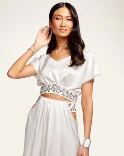 Ramy Brook Kim Embellished Crop Top