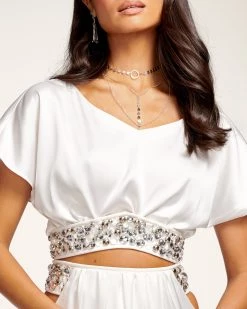 Ramy Brook Kim Embellished Crop Top