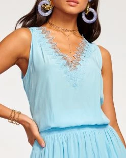 Ramy Brook Ocean V-Neck Mini Dress All New Arrivals