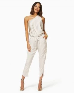 Ramy Brook Shop All Satin Pocket Allyn Paper Bag Waist Pant
