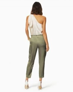 Ramy Brook Shop All Satin Pocket Allyn Paper Bag Waist Pant
