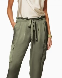 Ramy Brook Shop All Satin Pocket Allyn Paper Bag Waist Pant