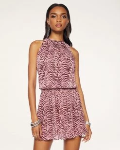 Ramy Brook Sale Zebra Knit Paris Sleeveless Mini Dress