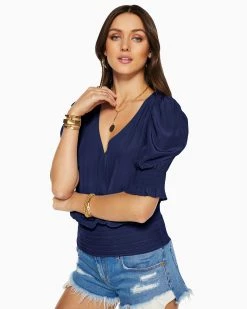 Ramy Brook Shop All Flora Puff Sleeve Top