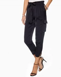 Ramy Brook Shop All Satin Pocket Allyn Paper Bag Waist Pant