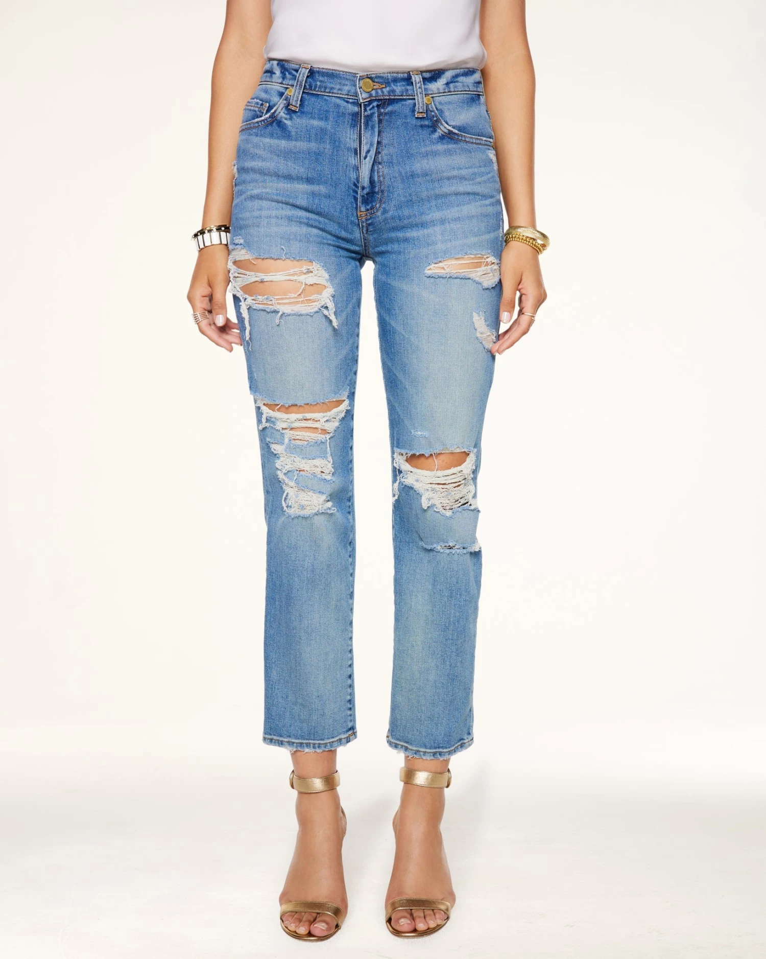 Ramy Brook Shop All Adriana High-Rise Ripped Jean