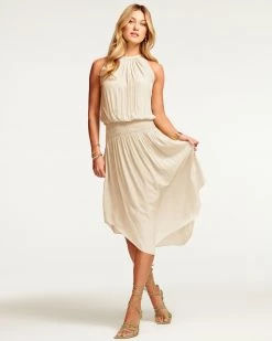 Ramy Brook Audrey Smocked Midi Dress Shop All