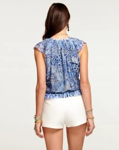 Ramy Brook Printed Miller Ruched Blouse 8 Ramy Brook Printed Miller Ruched Blouse