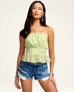Ramy Brook Printed Diego Strapless Top All New Arrivals