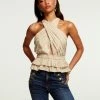 Ramy Brook All New Arrivals Grace Cutout Halter Tank Top