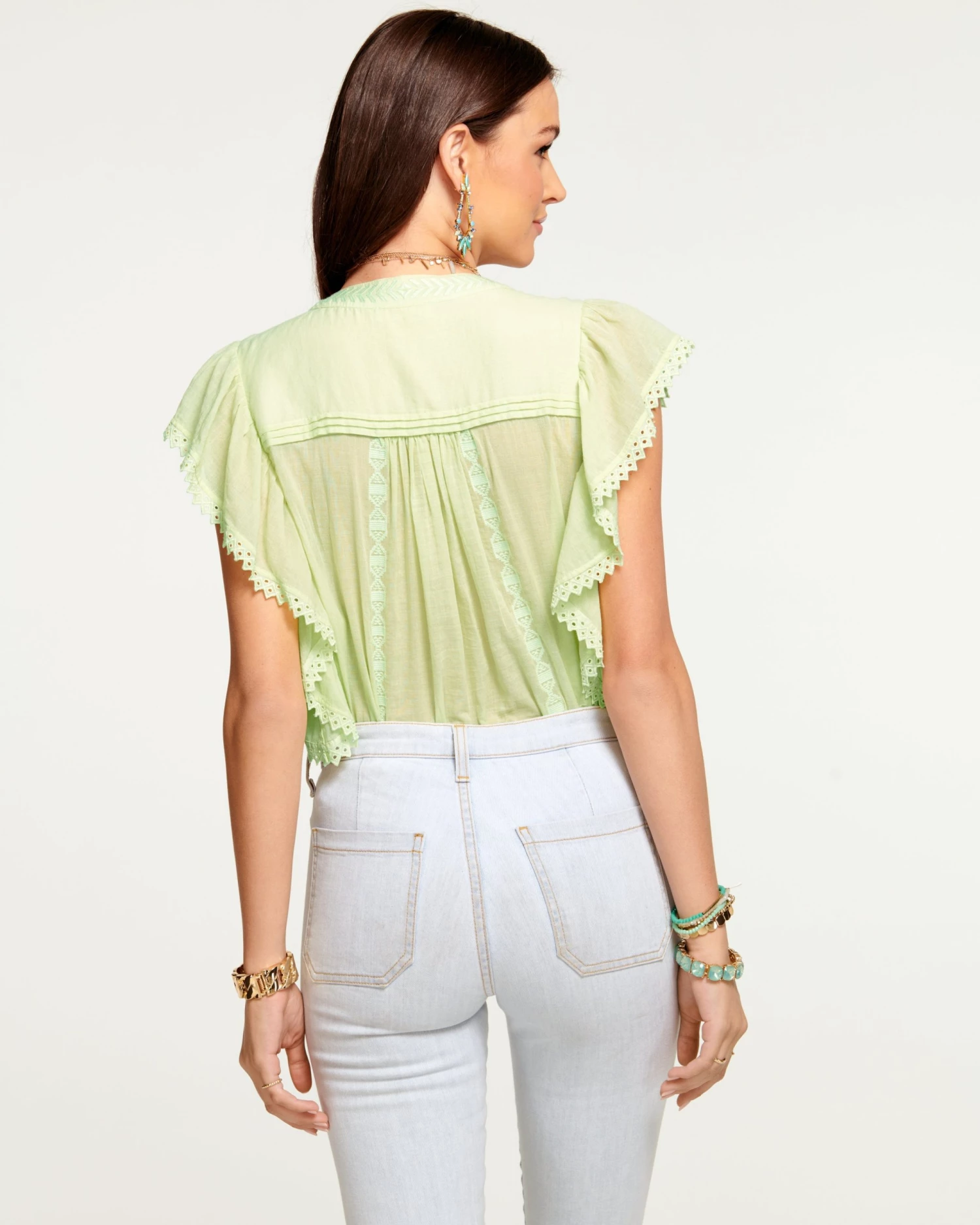 Ramy Brook All New Arrivals Della V-Neck Ruffle Blouse 5 Ramy Brook All New Arrivals Della V-Neck Ruffle Blouse