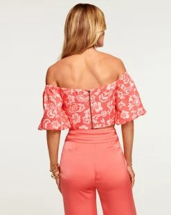 Ramy Brook Printed Marley Puff Sleeve Top