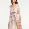 Ramy Brook Printed Marion Short Sleeve Maxi Dress