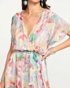 Ramy Brook Printed Marion Short Sleeve Maxi Dress 8 Ramy Brook Printed Marion Short Sleeve Maxi Dress