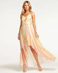 Ramy Brook All New Arrivals Printed Trudy High-Low Maxi Dress