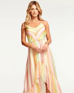 Ramy Brook All New Arrivals Printed Trudy High-Low Maxi Dress