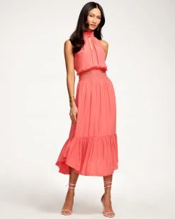 Ramy Brook Annette Halter Midi Dress