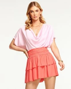 Ramy Brook All New Arrivals Jane Tiered Mini Skirt