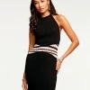 Ramy Brook All New Arrivals Theo Knit Halter Midi Dress