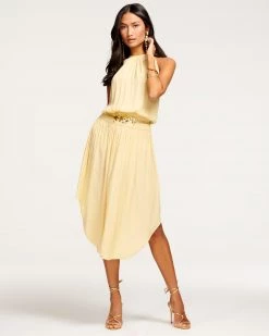 Ramy Brook Audrey Smocked Midi Dress Sale