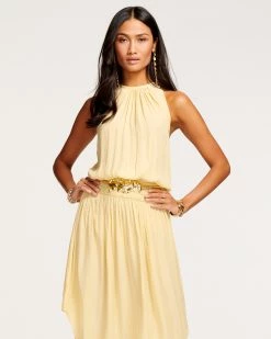 Ramy Brook Audrey Smocked Midi Dress Sale