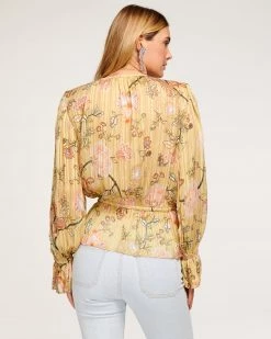 Ramy Brook Printed Veronica Puff Sleeve Top