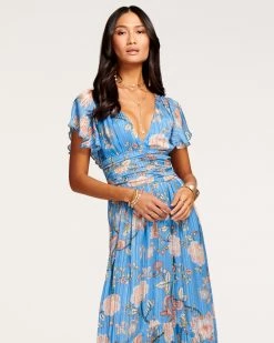 Ramy Brook Printed Joan Short Sleeve Maxi Dress Sale