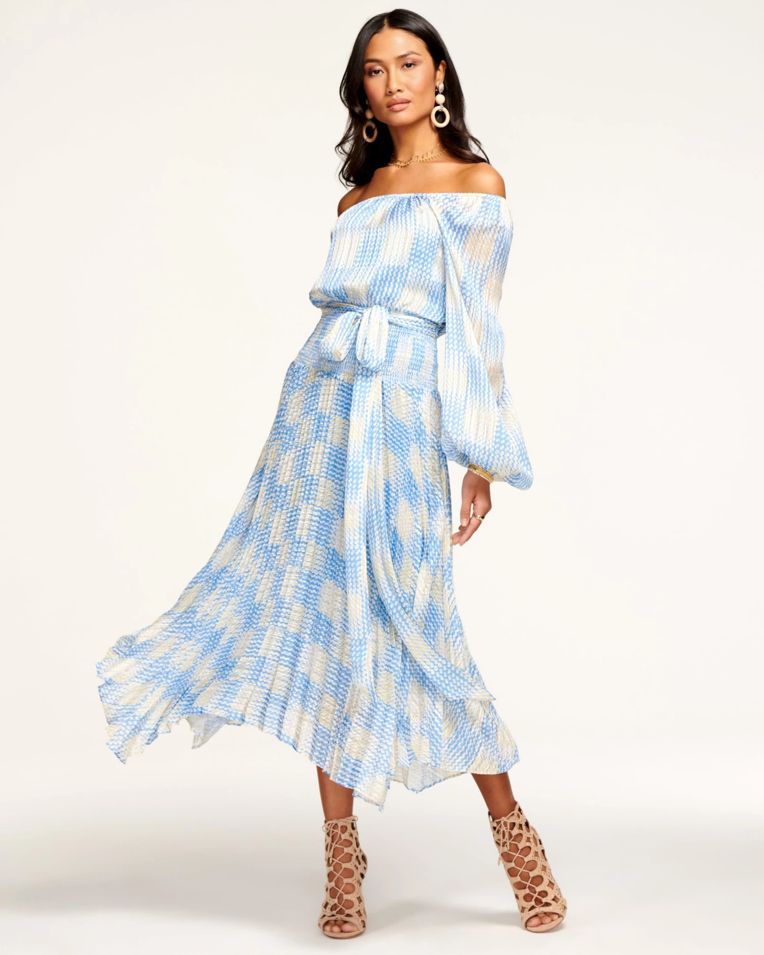 Ramy Brook Printed Aviette Off-The-Shoulder Maxi Dress 4 Ramy Brook Printed Aviette Off-The-Shoulder Maxi Dress