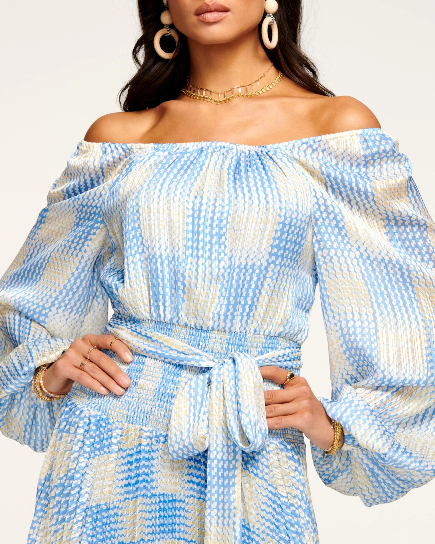 Ramy Brook Printed Aviette Off-The-Shoulder Maxi Dress 5 Ramy Brook Printed Aviette Off-The-Shoulder Maxi Dress