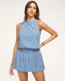 Ramy Brook Lurex Paris Sleeveless Mini Dress