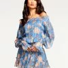 Ramy Brook Sale Printed Willow Off-The-Shoulder Mini Dress