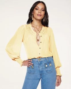 Ramy Brook Isla Puff Sleeve Blouse Sale