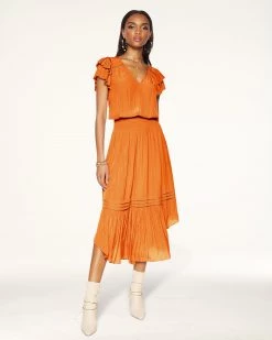 Ramy Brook All New Arrivals Ali Short Sleeve Midi Dress