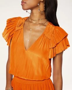 Ramy Brook All New Arrivals Ali Short Sleeve Midi Dress