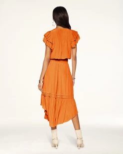 Ramy Brook All New Arrivals Ali Short Sleeve Midi Dress