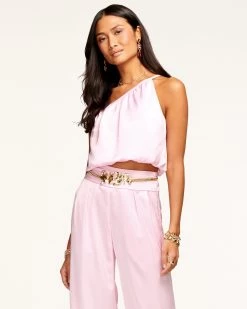 Ramy Brook All New Arrivals Cheryl One Shoulder Crop Top