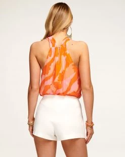 Ramy Brook Printed Skylar Halter Tank Top