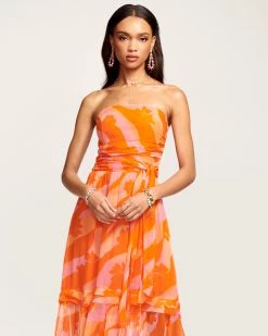 Ramy Brook Sales 35 Ramy Brook All New Arrivals Printed Bernadette Strapless Midi Dress