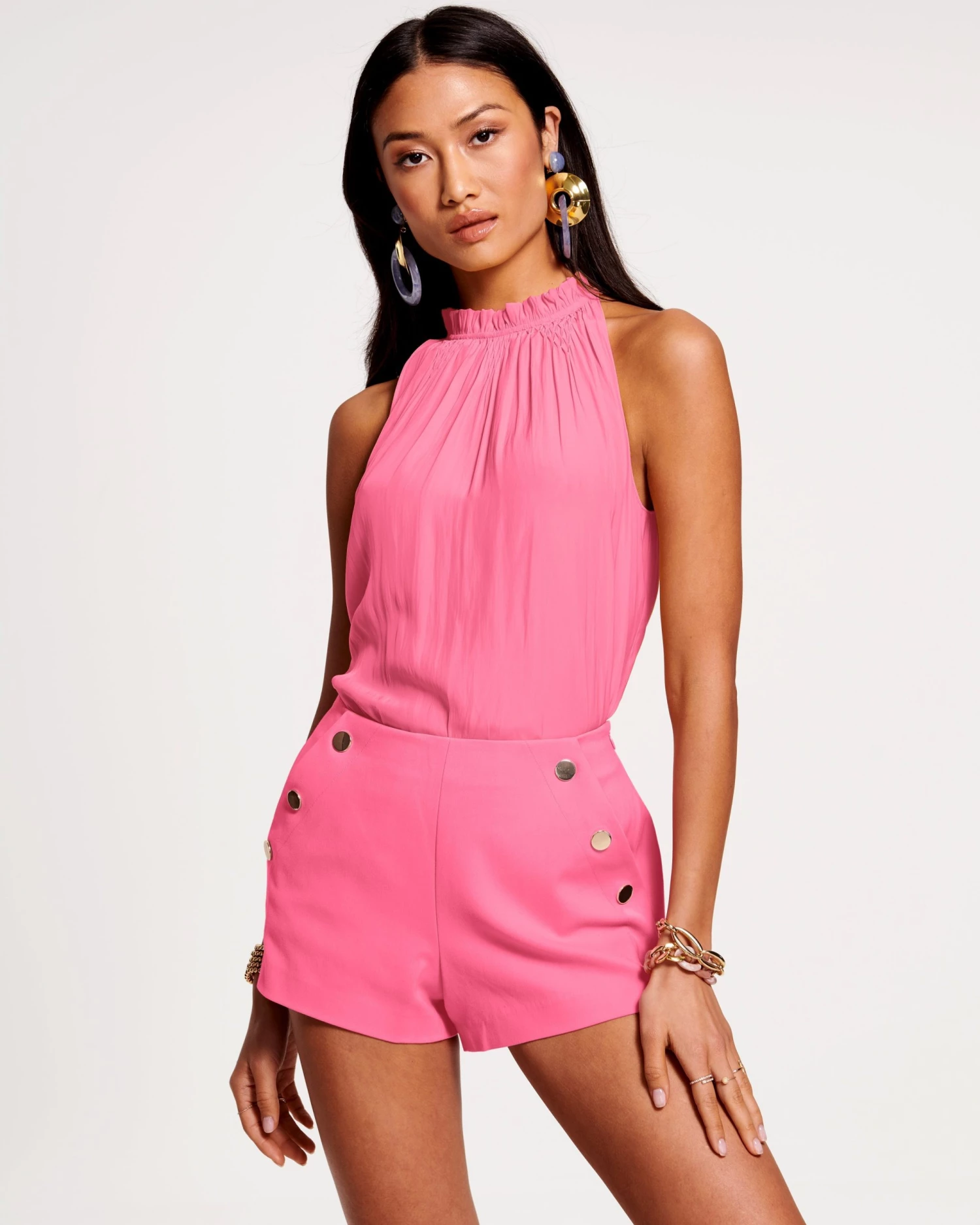 Ramy Brook Gabby High Neck Tank Top All New Arrivals