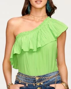 Ramy Brook Rose One-Shoulder Top All New Arrivals