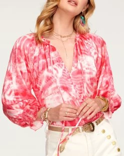 Ramy Brook Printed Randi Puff Sleeve Top All New Arrivals