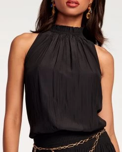 Ramy Brook All New Arrivals Gabby High Neck Mini Dress