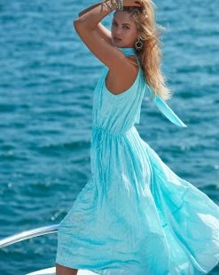 Ramy Brook Jess High Neck Midi Dress All New Arrivals