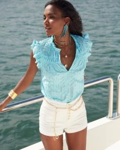 Ramy Brook All New Arrivals Wendy V-Neck Blouse