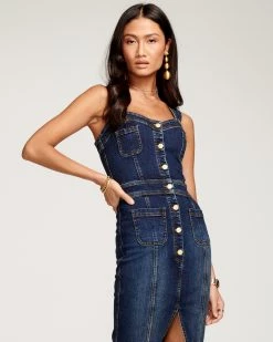 Ramy Brook All New Arrivals Monica Denim Midi Dress