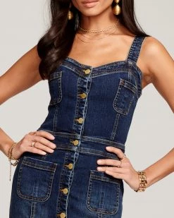 Ramy Brook All New Arrivals Monica Denim Midi Dress