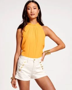 Ramy Brook All New Arrivals Gabby High Neck Tank Top