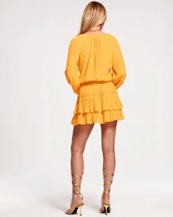 Ramy Brook Paisley Ruffle Mini Dress All New Arrivals