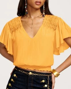 Ramy Brook Mia V-Neck Blouse
